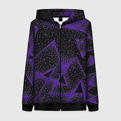Толстовка на молнии женская The triangle is purple, цвет: 3D-черный