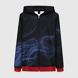 Толстовка на молнии женская Color smoke blue, цвет: 3D-красный