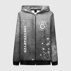 Женская толстовка на молнии Galatasaray - grey gradient вертикально