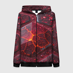 Женская толстовка на молнии Горящие рубины