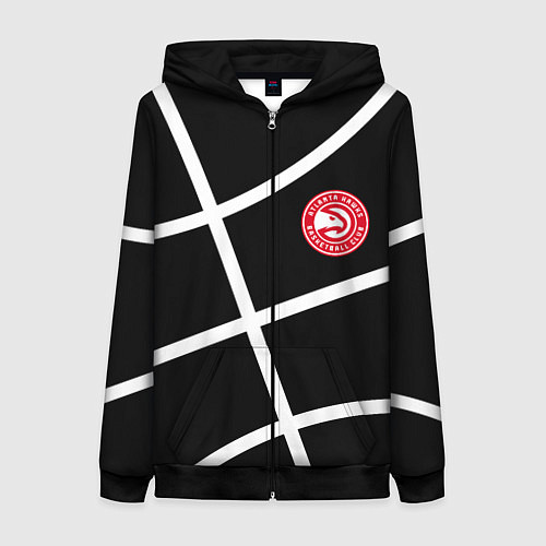 Женская толстовка на молнии Atlanta Hawks NBA / 3D-Черный – фото 1