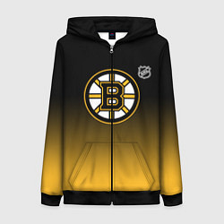 Женская толстовка на молнии Бостон Брюинз - градиент