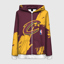 Толстовка на молнии женская Cleveland Cavaliers NBA team, цвет: 3D-белый
