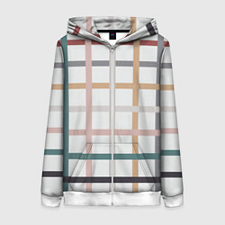 Женская толстовка на молнии Плетенка пастельная