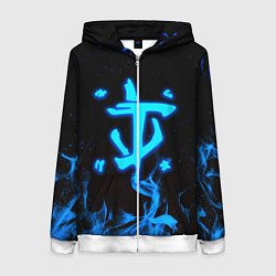 Женская толстовка на молнии Дум огонь лого