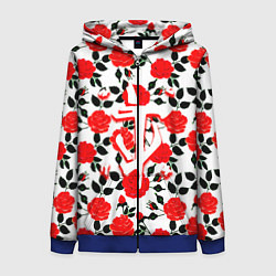 Женская толстовка на молнии Doom розы