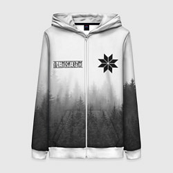 Толстовка на молнии женская Лес - это мой храм, цвет: 3D-белый
