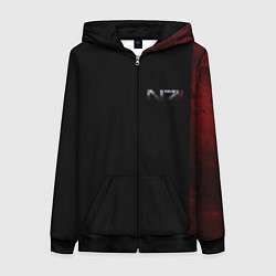 Толстовка на молнии женская Shepard N7 -- темный, цвет: 3D-черный