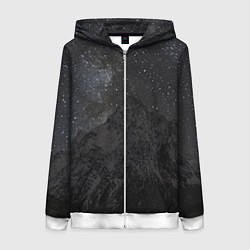 Толстовка на молнии женская Тихтенген звёздны, цвет: 3D-белый