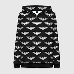 Толстовка на молнии женская Империум человечества паттерн, цвет: 3D-черный