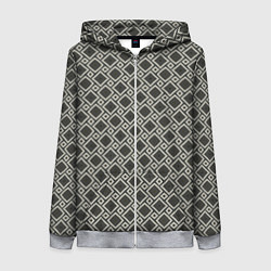 Женская толстовка на молнии Текстура из ромбов