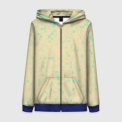 Женская толстовка на молнии Color beige turquoise