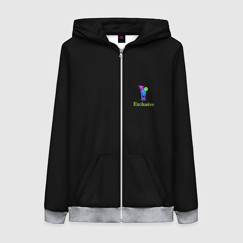 Женская толстовка на молнии Exclusive / 3D-Меланж – фото 1
