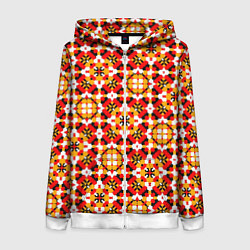Толстовка на молнии женская Пестрый узорчатый паттерн, цвет: 3D-белый