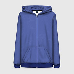 Толстовка на молнии женская Ярко синий с текстурой, цвет: 3D-синий