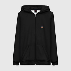 Толстовка на молнии женская Ёлка и компания, цвет: 3D-черный