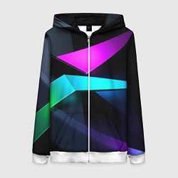 Женская толстовка на молнии Neon colored geometric