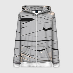 Толстовка на молнии женская Мумия бинты, цвет: 3D-белый