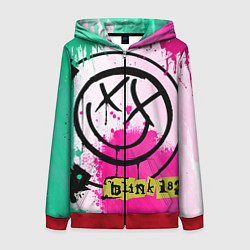 Толстовка на молнии женская Blink-182: Purple Smile, цвет: 3D-красный