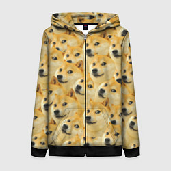 Женская толстовка на молнии Doge