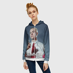 Толстовка на молнии женская Eminem Fire, цвет: 3D-белый — фото 2