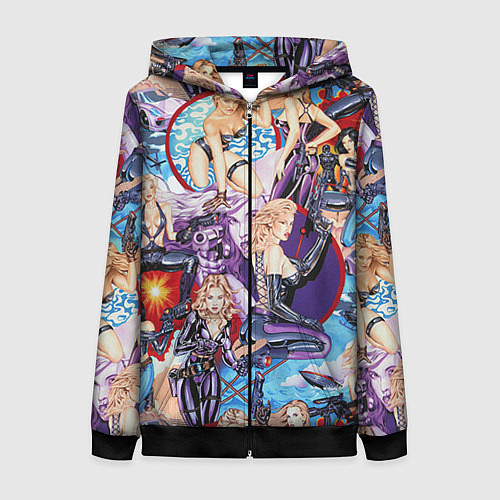 Женская толстовка на молнии Как у Мэтт Тейлора с девушками / 3D-Черный – фото 1