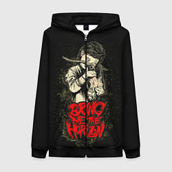 Толстовка на молнии женская Bring Me The Horizon, цвет: 3D-черный