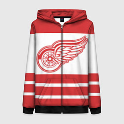 Толстовка на молнии женская Detroit Red Wings, цвет: 3D-черный