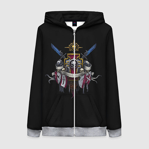 Женская толстовка на молнии Daemonium venatores / 3D-Меланж – фото 1