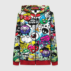 Толстовка на молнии женская Bombing, цвет: 3D-красный