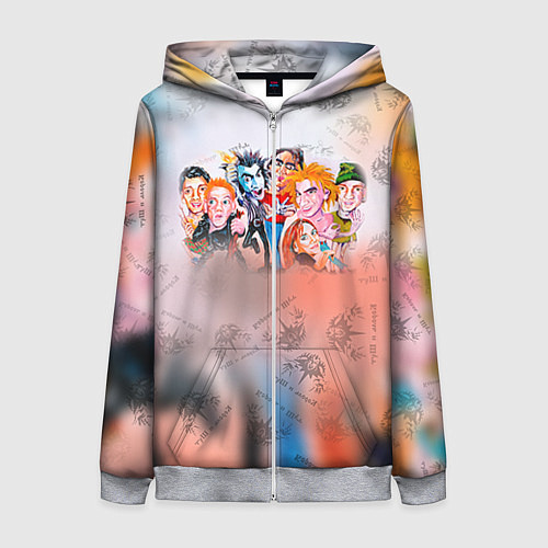 Женская толстовка на молнии Король и Шут / 3D-Меланж – фото 1