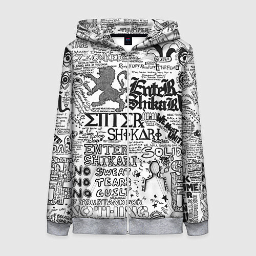 Женская толстовка на молнии Enter Shikari: Words / 3D-Меланж – фото 1