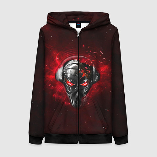 Женская толстовка на молнии Pirate Station: Blood Face / 3D-Черный – фото 1