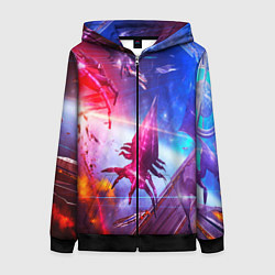 Толстовка на молнии женская Mass effect, цвет: 3D-черный