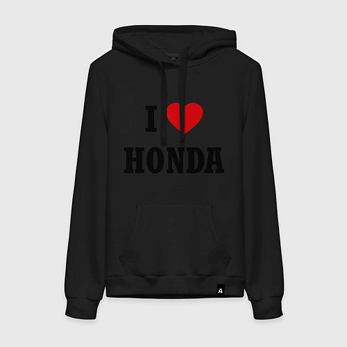 Женская толстовка-худи I love Honda / Черный – фото 1