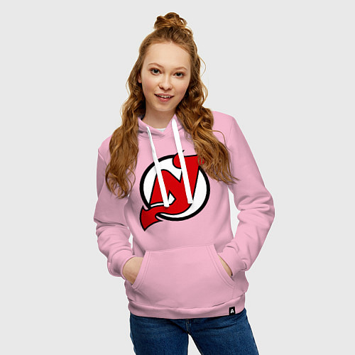 Женская толстовка-худи New Jersey Devils / Светло-розовый – фото 3