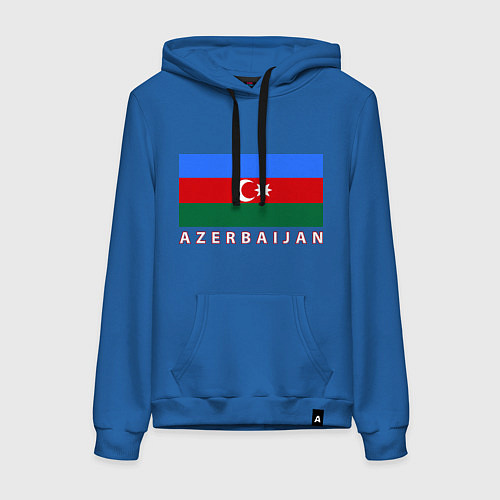 Женская толстовка-худи Азербайджан / Синий – фото 1