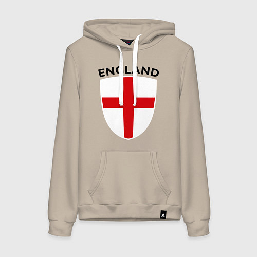 Женская толстовка-худи England Shield / Миндальный – фото 1