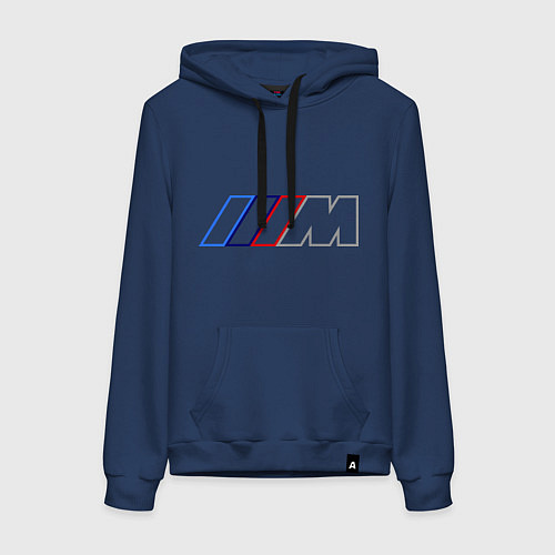 Женская толстовка-худи BMW Motor Contur / Тёмно-синий – фото 1