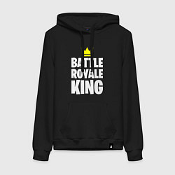 Толстовка-худи хлопковая женская Battle Royale King, цвет: черный