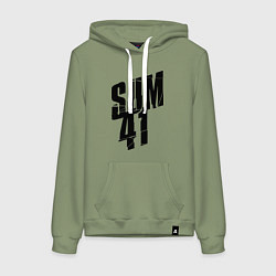 Толстовка-худи хлопковая женская Sum Forty One, цвет: авокадо