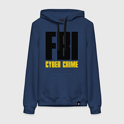 Толстовка-худи хлопковая женская FBI: Cyber Crime, цвет: тёмно-синий