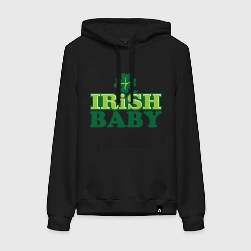 Женская толстовка-худи Irish baby / Черный – фото 1