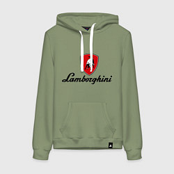 Женская толстовка-худи Logo lamborghini