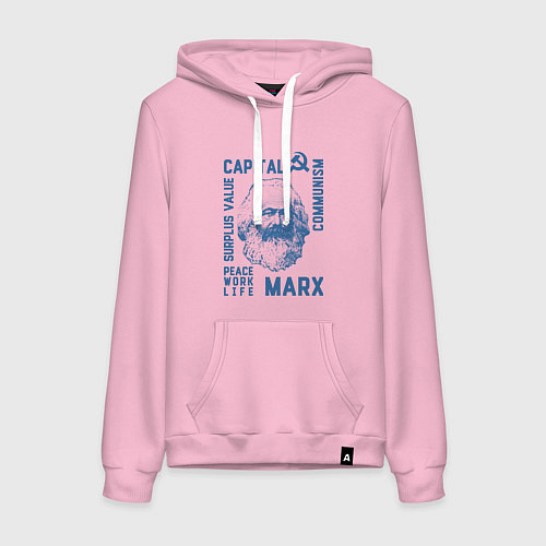 Женская толстовка-худи Marx: Capital / Светло-розовый – фото 1