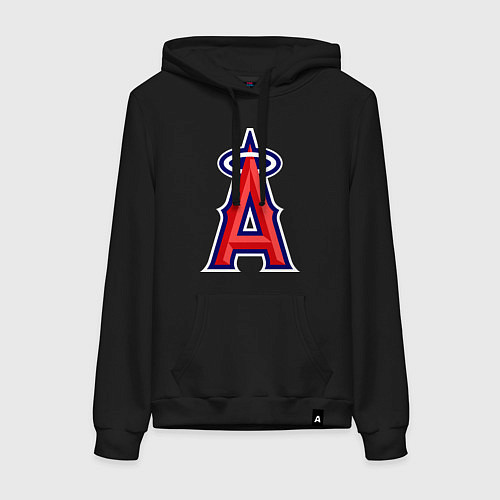 Женская толстовка-худи Los Angeles Angels of Anaheim logo / Черный – фото 1