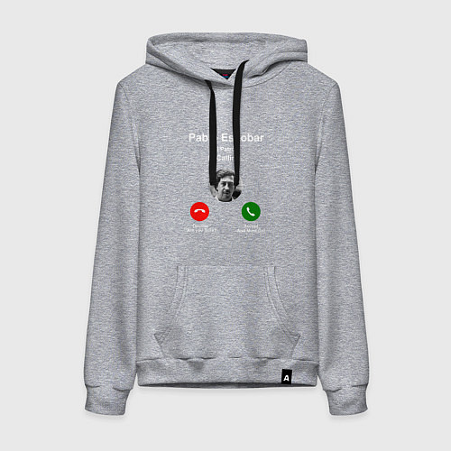 Женская толстовка-худи Escobar is calling / Меланж – фото 1