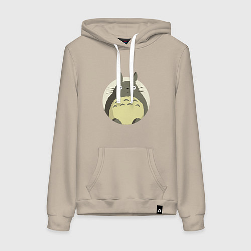 Женская толстовка-худи Тоторо удивленный / Миндальный – фото 1