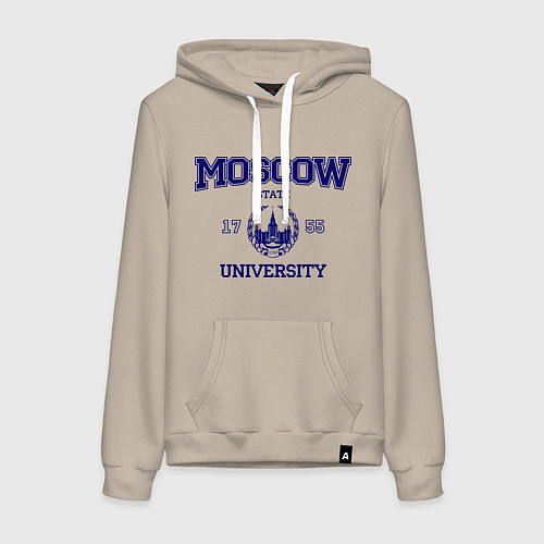 Женская толстовка-худи MGU Moscow University / Миндальный – фото 1