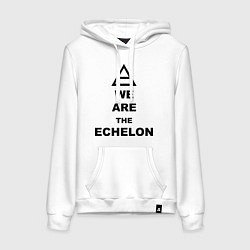 Толстовка-худи хлопковая женская We are the echelon, цвет: белый